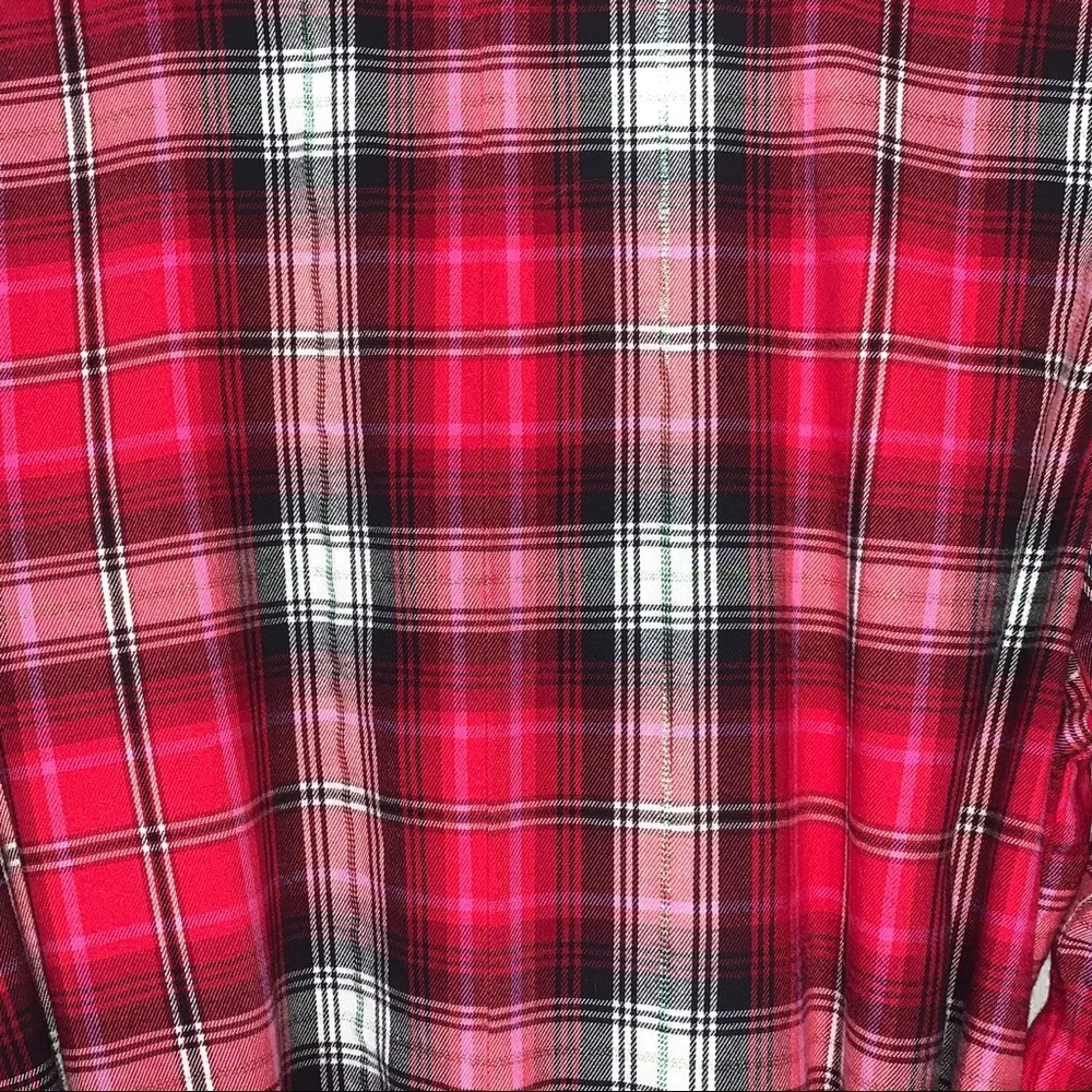 Victoria’s Secret Red Plaid Flannel Sleep Romper Silver Threads Sz Small NEW - Picture 7 of 12